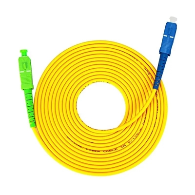 SC LC 0.9 2.0 3.0mm Kabel Patch Serat Optik Mode Tunggal Untuk Dalam Ruangan 、