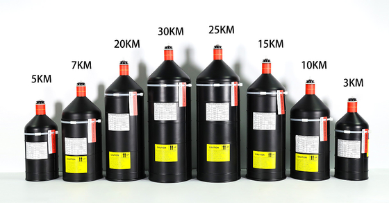FPV Invisible 10KM 15Km Fiber Optic Canister ultra-andal Optical fiber reel 3 km dengan unit udara dan unit samping tanah