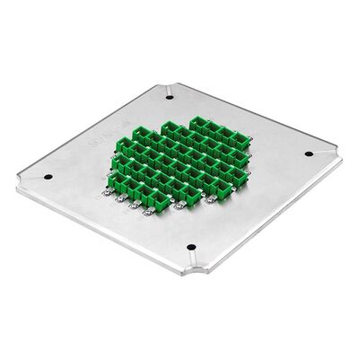 36 Posisi Fiber Optic Polishing Jig dengan Stainless Steel Harded S2316 untuk APC Loss Return ≥60dB