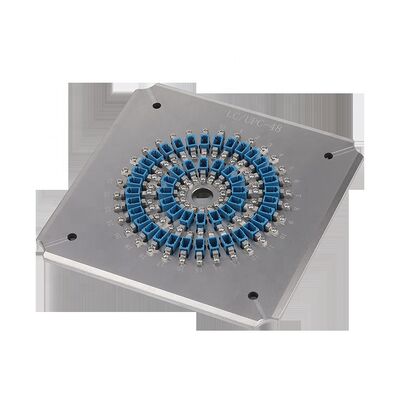 48 Port LC PC Fiber Optic Polishing Jig dengan stainless steel hardened untuk penggilingan efisiensi tinggi