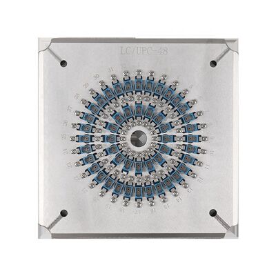48 Port LC PC Fiber Optic Polishing Jig dengan stainless steel hardened untuk penggilingan efisiensi tinggi