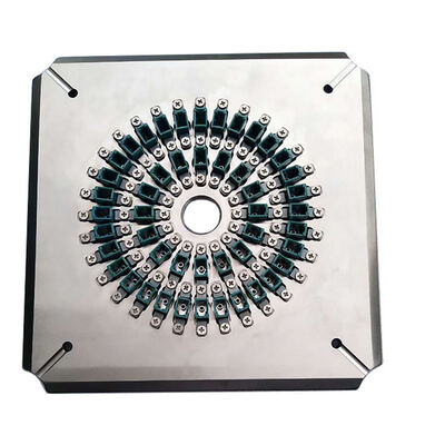 48 Port LC PC Fiber Optic Polishing Jig dengan stainless steel hardened untuk penggilingan efisiensi tinggi