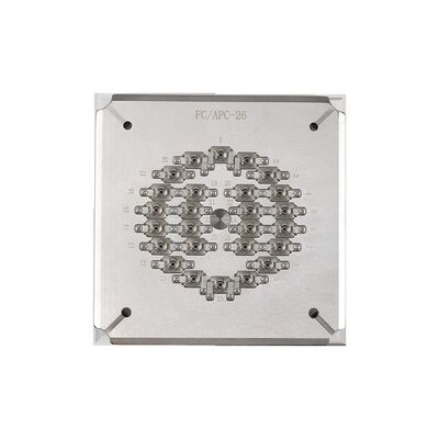 26 Port FC APC Fiber Optic Polishing Fixture dengan stainless steel S136 yang diperkuat untuk anti karat dan kinerja yang tahan lama