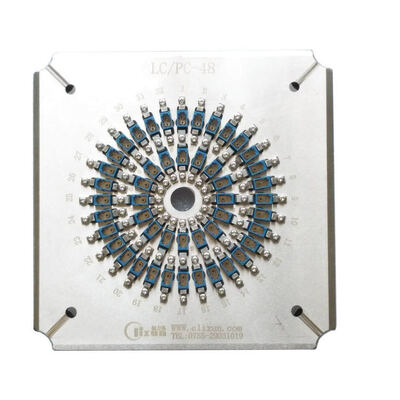 48 Port LC PC Fiber Optic Polishing Fixture dengan High-Strength Stainless Steel S136 dan Insertion Loss ≤0.20dB