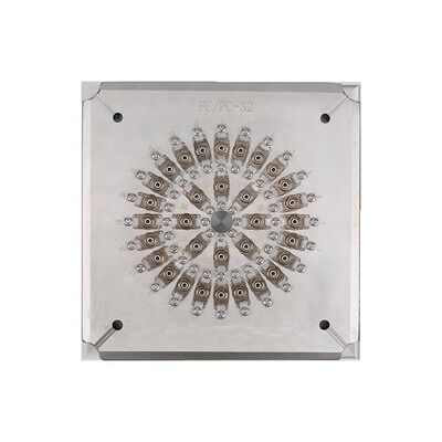 24-Port Fiber Optic Polishing Jig dengan 2.5mm Ferrule Holder dan Stainless Steel S136 Konstruksi untuk penggunaan FTTH