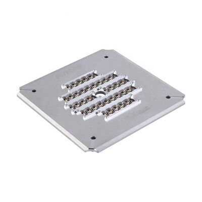24-Port Fiber Optic Polishing Jig dengan 2.5mm Ferrule Holder dan Stainless Steel S136 Konstruksi untuk penggunaan FTTH