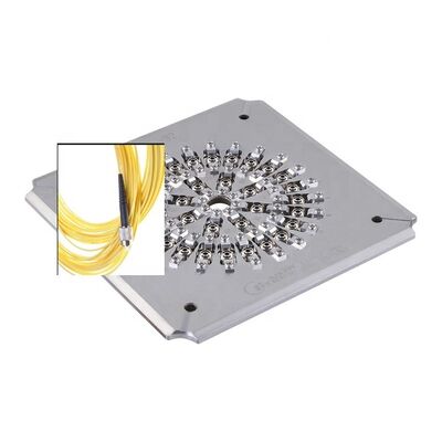 Stainless Steel Harded S136 32 Core Connector Polishing Fixture untuk permukaan ujung yang dipoles berkualitas tinggi