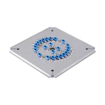 24 Core LC-APC Pembersih Fittings dengan stainless steel S2316 untuk efisiensi tinggi fiber optic polishing