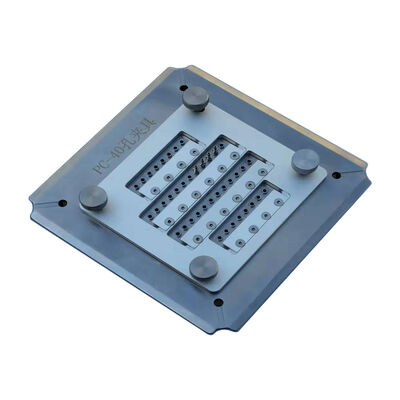 40 Port Fiber Optic Polishing Jig dengan stainless steel S136 untuk Insertion Loss ≤0.20dB