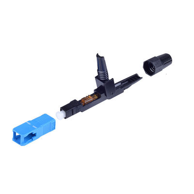 FTTH Hot Melt Field Assembly Konektor Cepat Serat Optik Sc Upc Keandalan Tinggi