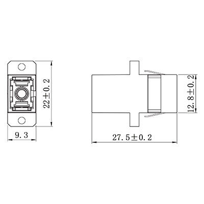 Adaptor Serat Optik Flange Tipe SC Simplex APC Kehilangan Penyisipan Rendah