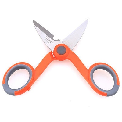 Orange 14.5cm Serat Optik Kabel Tools Kevlar Cutter Untuk Serat Pigtail Jumper