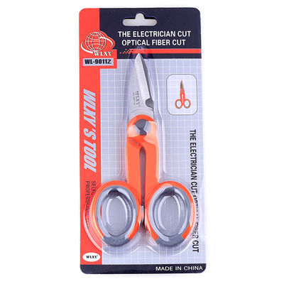 Orange 14.5cm Serat Optik Kabel Tools Kevlar Cutter Untuk Serat Pigtail Jumper