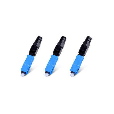 Konektor Kabel Serat Optik Plastik 125um, Konektor Cepat Optik SC / UPC Pra Tertanam