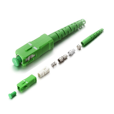 0.9mm 2.0mm 3.0mm Konektor Kabel Patch Serat Tipe SC APC Untuk FTTX