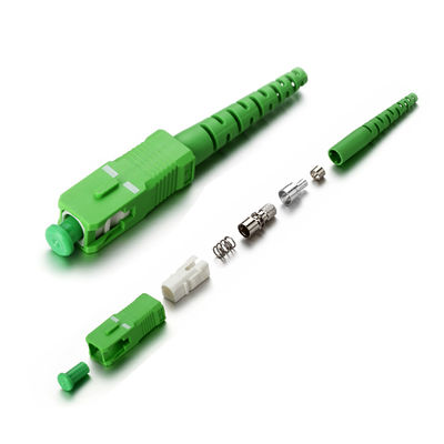 Kit Konektor Serat Optik 1310/1550nm Kompatibilitas Kuat Konektor Simpleks PBT APC Sc