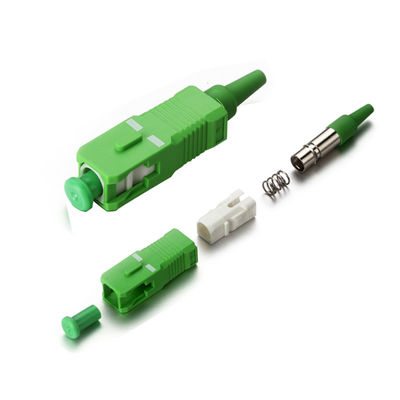 Kit Konektor Serat Optik 1310/1550nm Kompatibilitas Kuat Konektor Simpleks PBT APC Sc