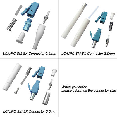 LC/PC Simplex Serat Patch Cord Penyambungs High Return Loss Dengan 0.9/2.0/3.0mm Boot