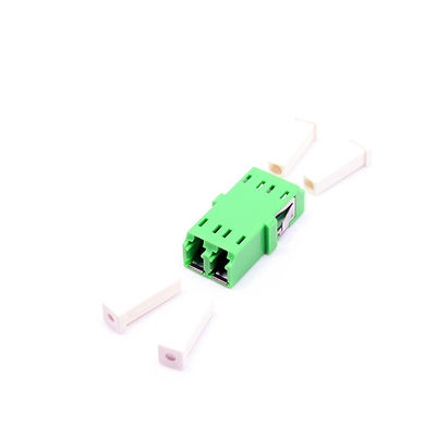 SM / MM / OM3 / OM4 Lc Apc Duplex Adapter, Adaptor Kabel Serat Optik Dengan Rana Internal