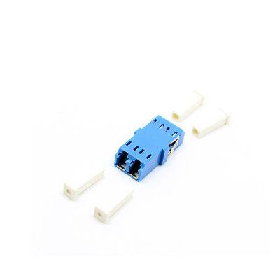 SM / MM / OM3 / OM4 Lc Apc Duplex Adapter, Adaptor Kabel Serat Optik Dengan Rana Internal
