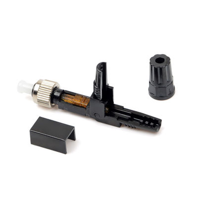 Konektor Kabel Serat Optik Tertanam Hitam Ftth Singlemode Quick Penyambung