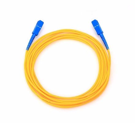 Kabel Serat Optik Patch Cord FTTH Dalam Ruangan Militer Dengan Konektor Pria SC UPC