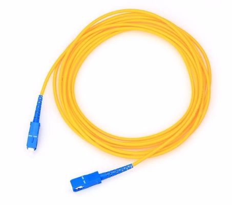 Kabel Serat Optik Patch Cord FTTH Dalam Ruangan Militer Dengan Konektor Pria SC UPC