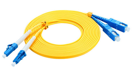 LAN Single Mode Serat Optik Jumper, Alat Uji Sc Lc Serat Patch Cord