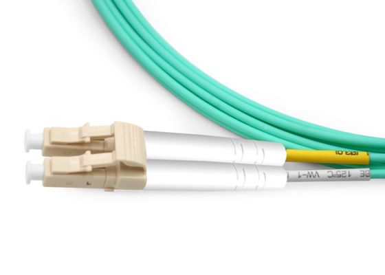 2.0mm 2m Multimode Duplex Serat Optik St Ke Lc Patch Cord OM3 Kerugian Penyisipan Rendah