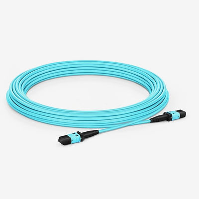 Kabel Serat Patch Om3 PDL Rendah, MPO Female Type B LSZH Multimode Serat Optik Kabel