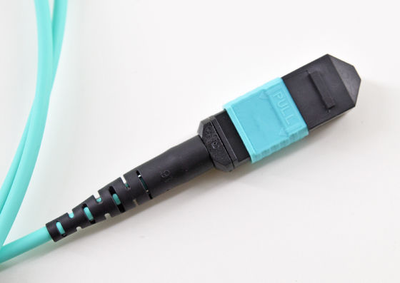 Kabel Serat Patch Om3 PDL Rendah, MPO Female Type B LSZH Multimode Serat Optik Kabel
