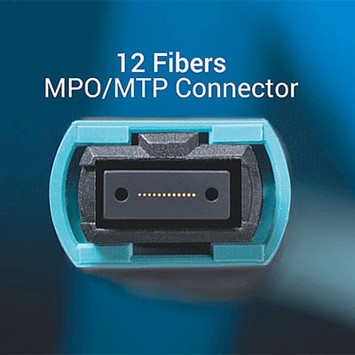 Kabel Serat Patch Om3 PDL Rendah, MPO Female Type B LSZH Multimode Serat Optik Kabel