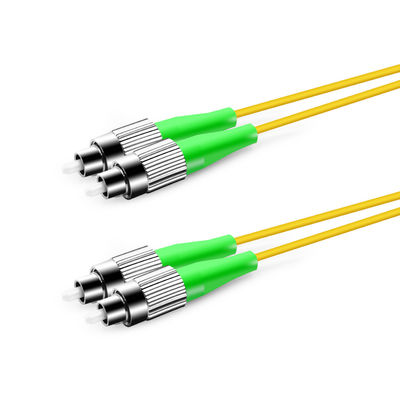 SM 9/125 Zipcord Simplex Serat Optik Patch Cord FC APC Untuk Jaringan FTTH FTTB FTTX