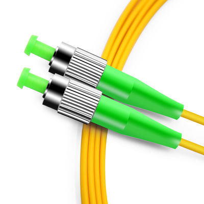 SM 9/125 Zipcord Simplex Serat Optik Patch Cord FC APC Untuk Jaringan FTTH FTTB FTTX