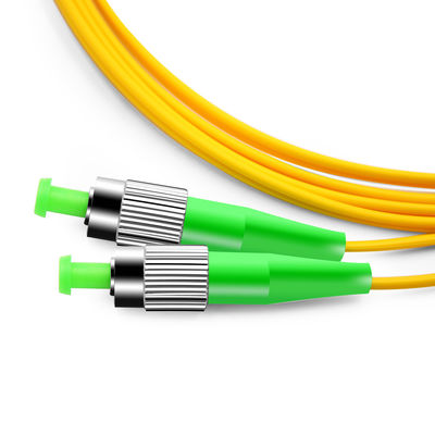 SM 9/125 Zipcord Simplex Serat Optik Patch Cord FC APC Untuk Jaringan FTTH FTTB FTTX