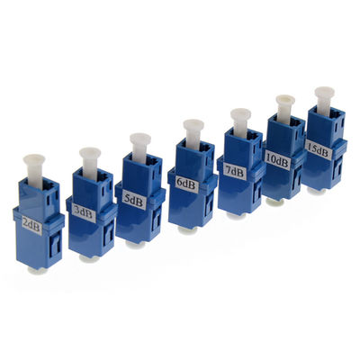 LC / UPC Fixed Flange 5db Attenuator Serat Optik Wanita Ke Wanita PDL Rendah