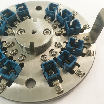 Pusat Tekanan Putaran SC PC Fiber Polishing Disc Jig 12 Konektor