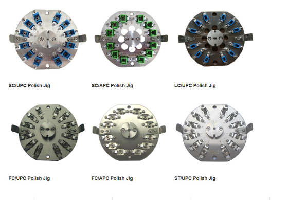 Fiber Optic ST PC Polish Jig Fixture Untuk Mesin Polandia Pusat