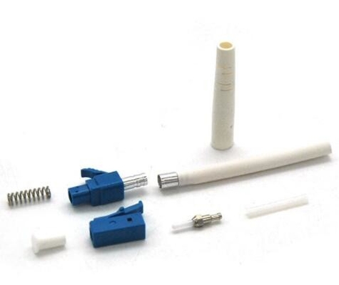 LC PC Single Mode Fiber Connectors Kredibilitas Tinggi Konektor Serat Optik Simplex